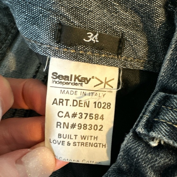 SEAL KAY INDEPENDENT DISTRESSED JEANS, Rahzel, Men’s, Size 34, Made in Italy, - Picture 9 of 16